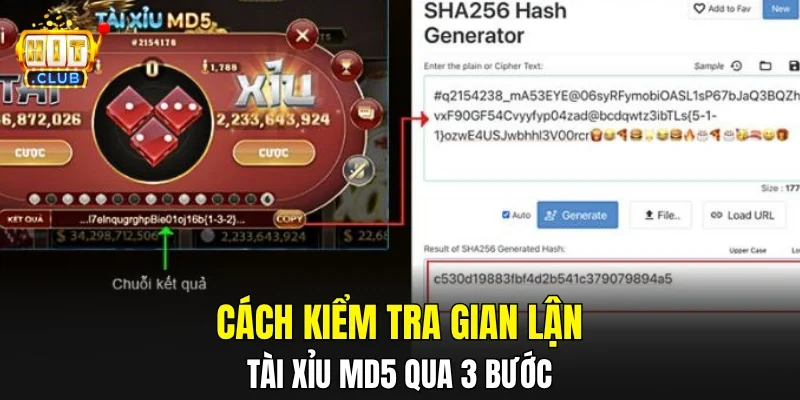 Cách kiểm tra gian lận Tài Xỉu MD5 qua 3 bước